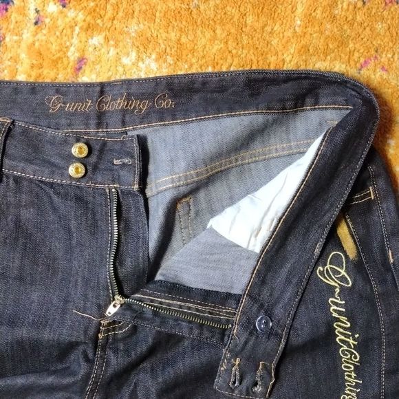 G-Unit Y2K Embroidered High Rise Flare Bottom Vintage Denim Jeans - Picture 13 of 15